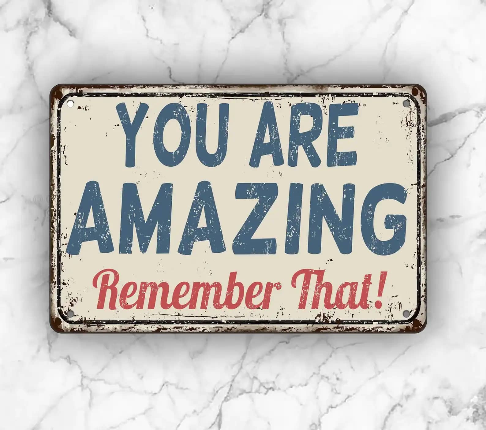 You Are Amazing Wall Decor Gift Idea Metal Sign