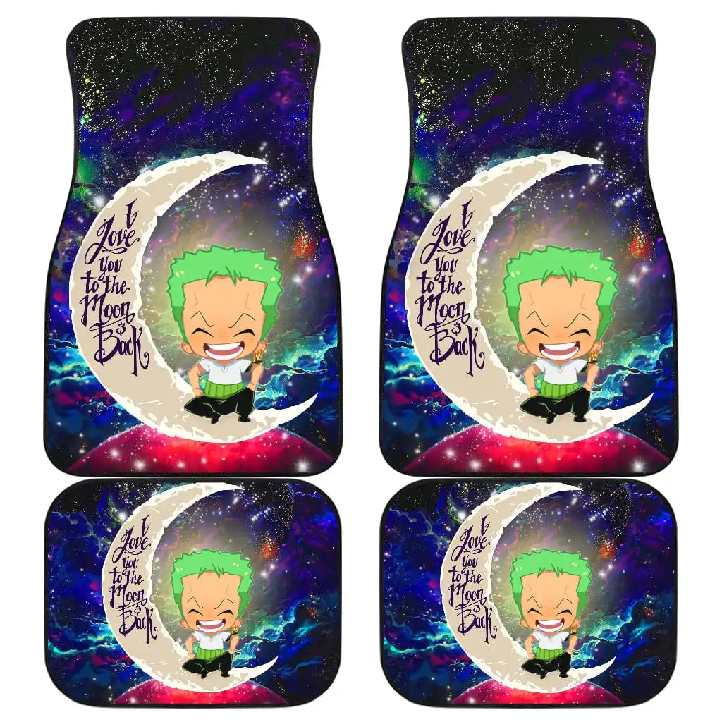 Zoro One Piece Love You To The Moon Galaxy Car Floor Mats