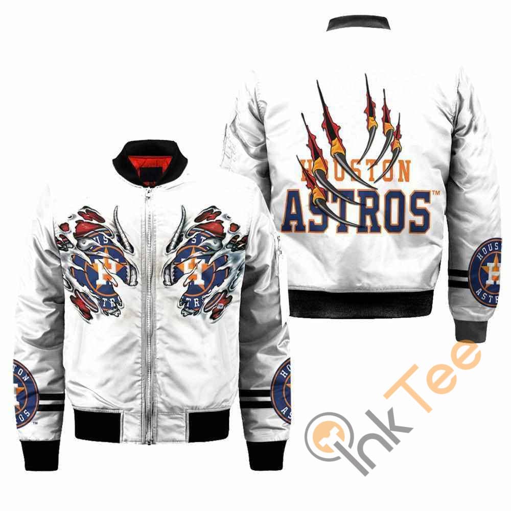 Houston Astros Leather Bomber Jacket Best Gift For Men And Women Fans