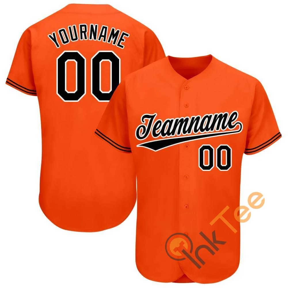 Custom Gray Black Orange Fade Baseball Jersey - Inktee Store