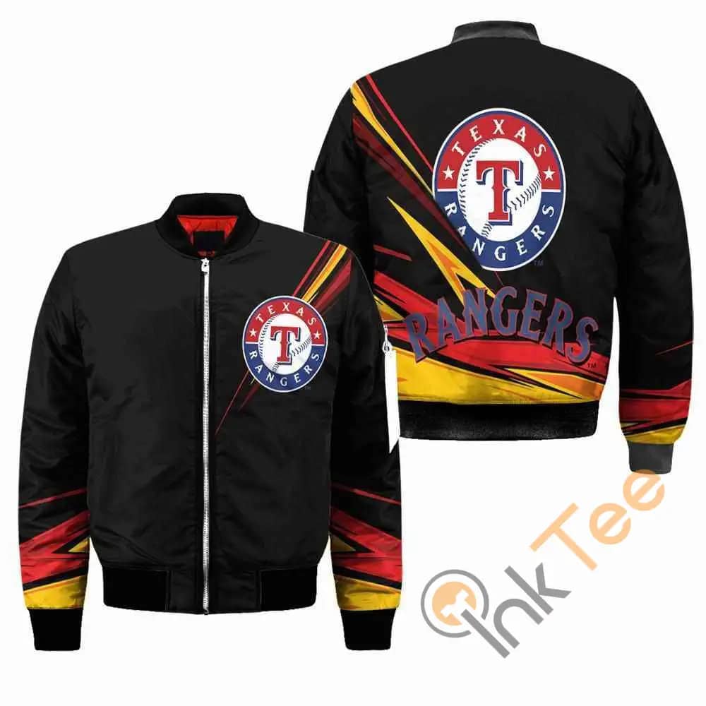 Texas Rangers Leather Bomber Jacket Best Gift For Men And Women Fans