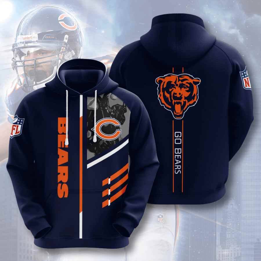 Chicago Bears Nfl Custom All Over Print 3d Pullover Hoodie, 60% OFF