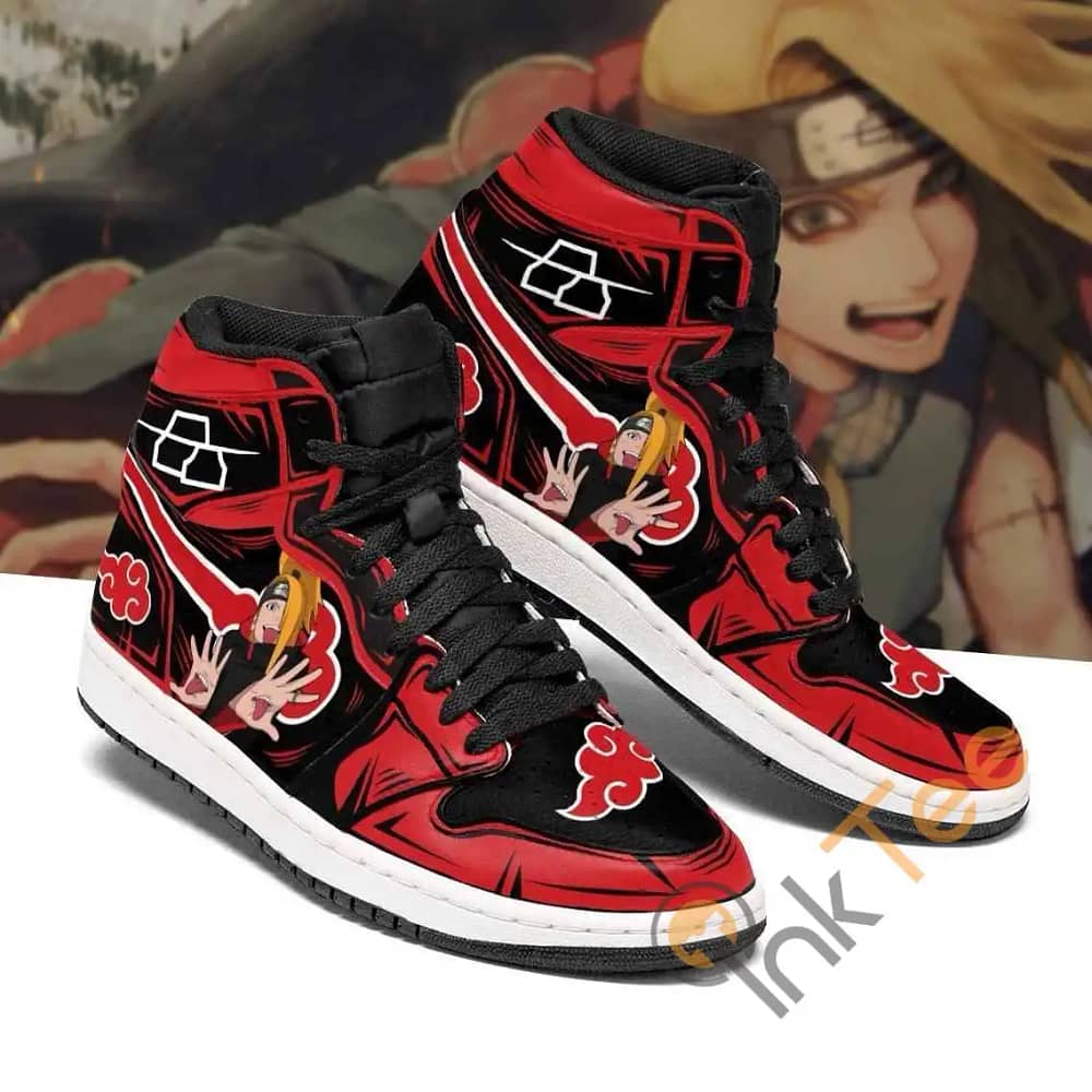 Akatsuki Deidara Sneakers Boots Naruto Sneakers Anime Air Jordan Shoes