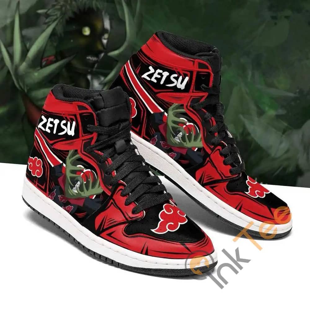 Akatsuki Zetsu Naruto Sneakers Anime Air Jordan Shoes