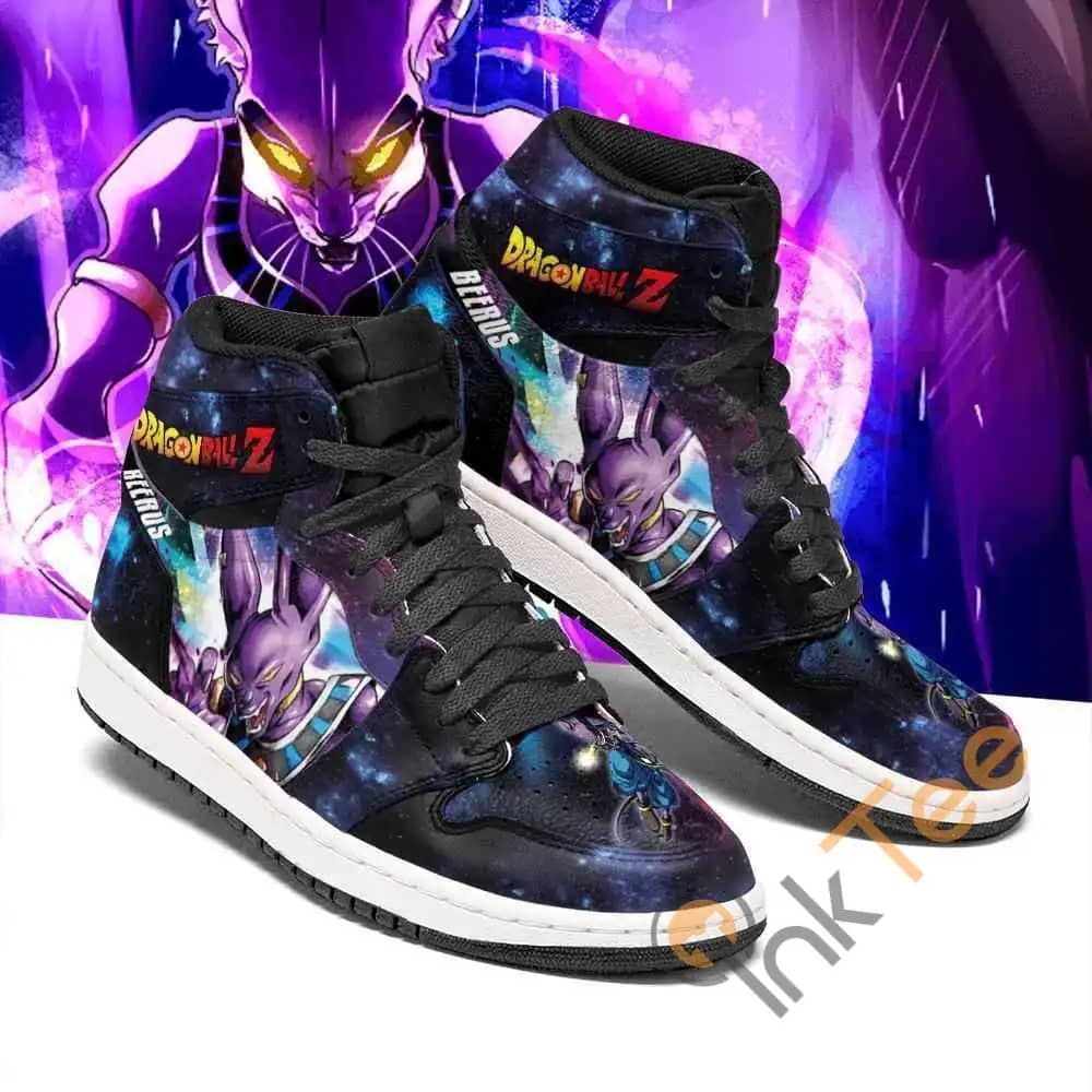 Beerus Galaxy Dragon Ball Z Sneakers Anime Air Jordan Shoes