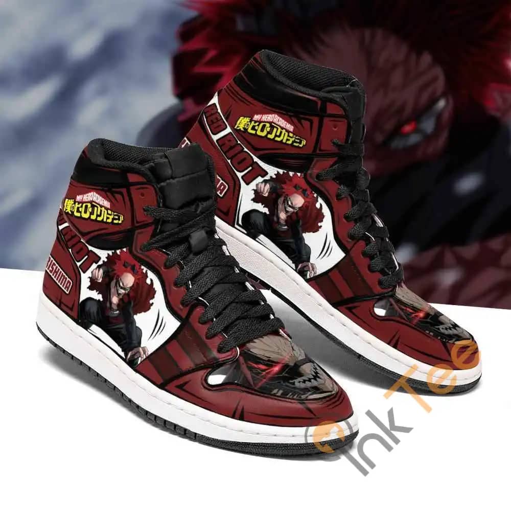 Eijiro Red Riot Custom My Hero Academia Sneakers Anime Air Jordan Shoes