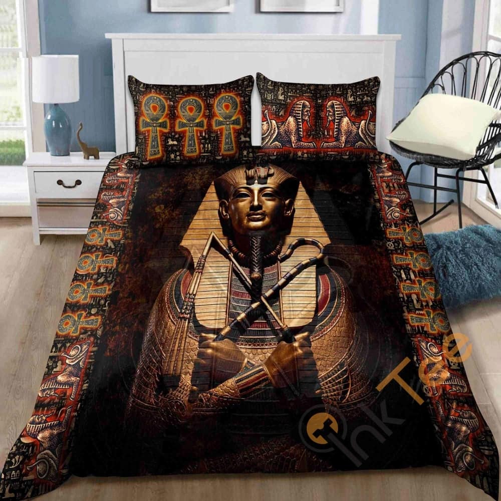 Custom 3d Ancient Egyptian Pharaoh Quilt Bedding Sets