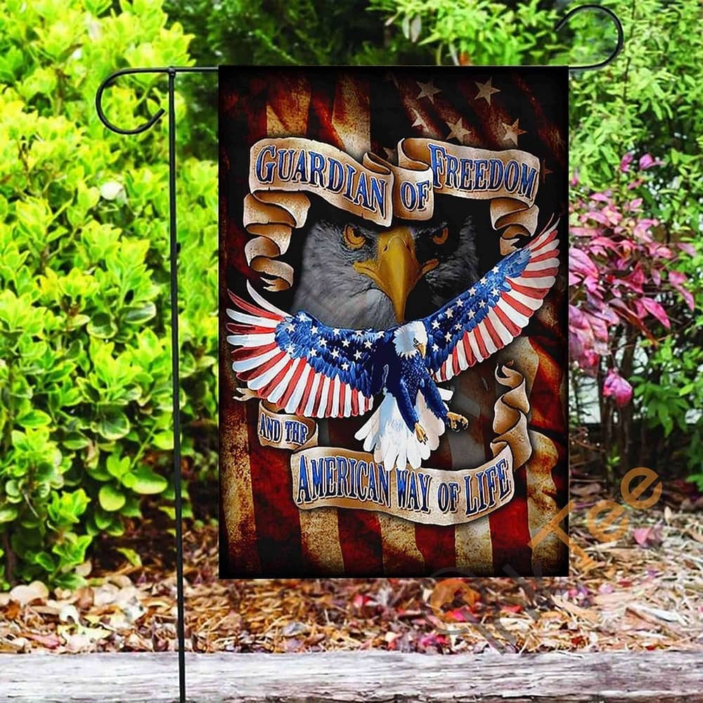 Inktee Store - Custom American Eagle Guardian Of Freedom Garden Flag Image