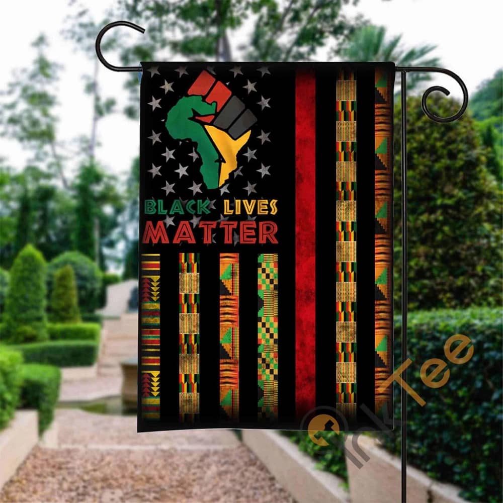 Custom Black Lives Matter African American Garden Flag