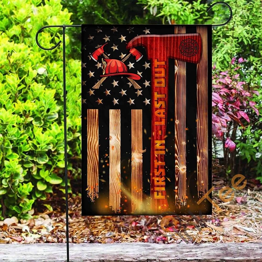 Inktee Store - Custom Firefighter American Garden Flag Image