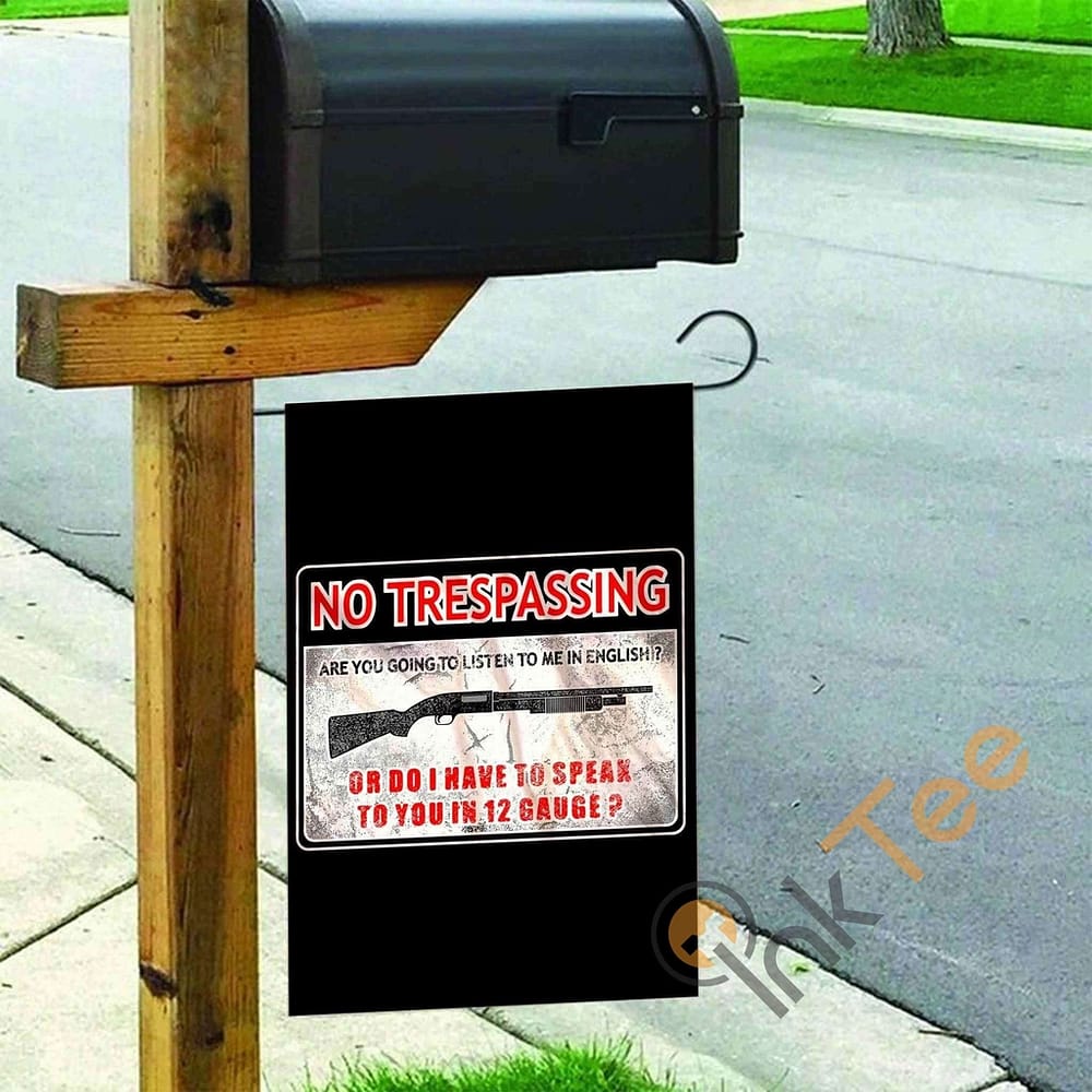 Inktee Store - Custom Gun Control No Trespassing Garden Flag Image