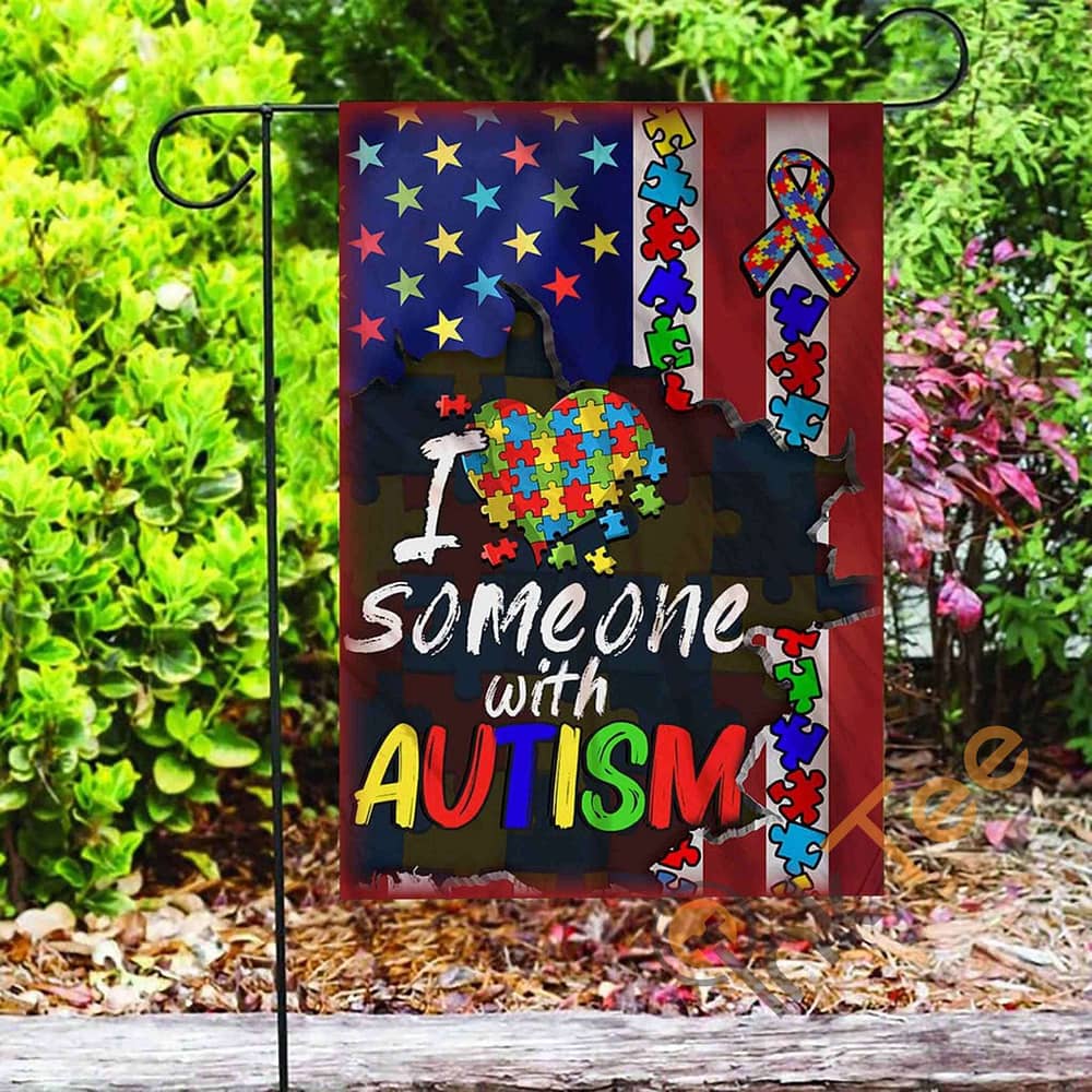 Inktee Store - Custom Love Autism Awareness Garden Flag Image