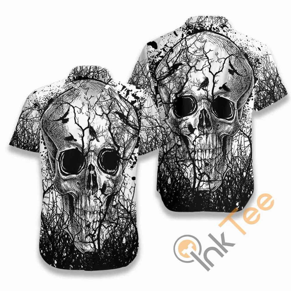 Skull Crow Hawaiian shirts