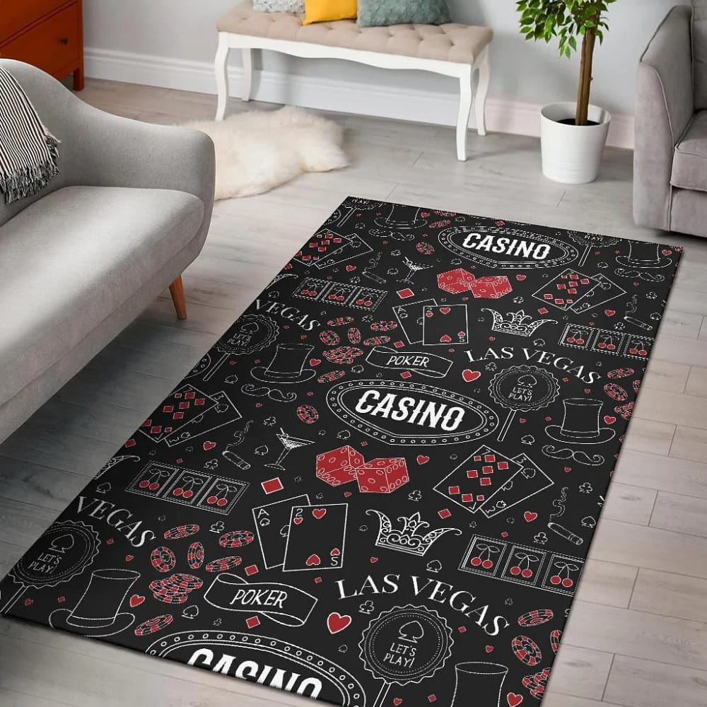Casino Poker Pattern Print Area Limited Edition Amazon Best Seller Sku 262472 Rug