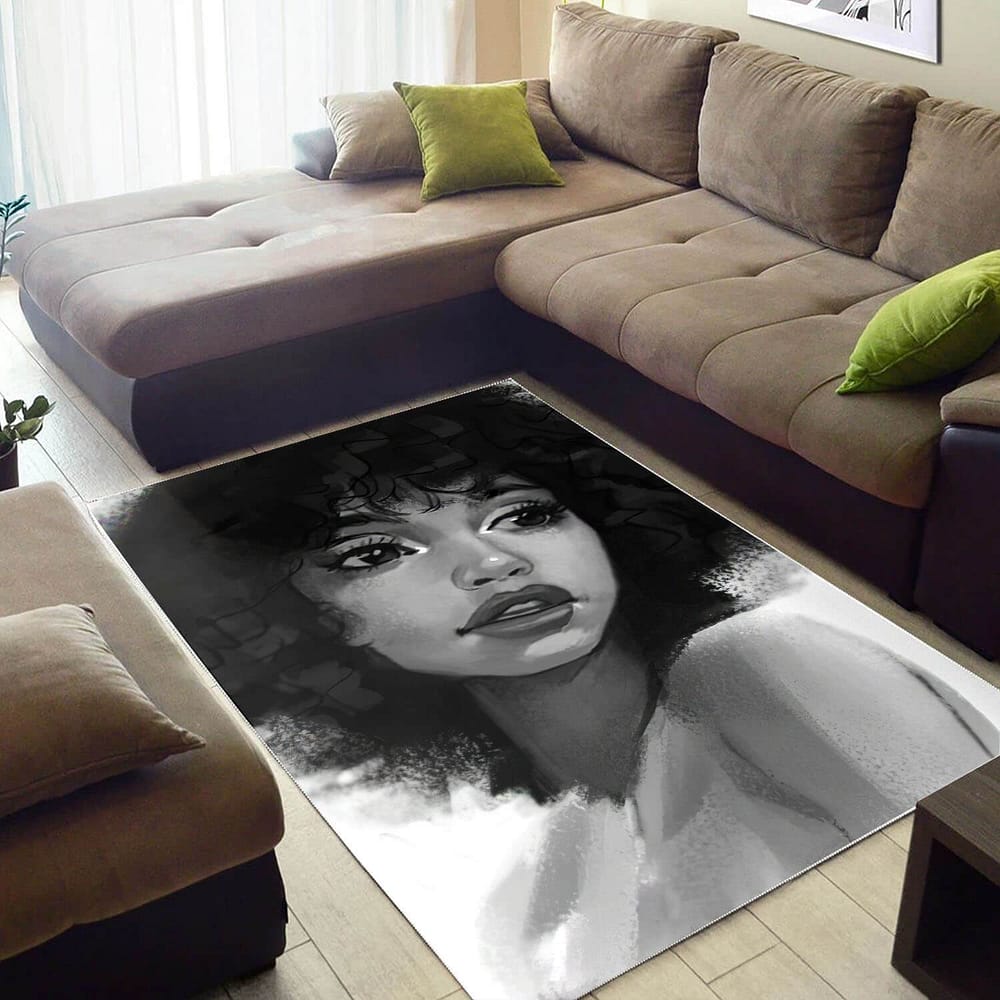 African Pretty Afro American Woman Themed Afrocentric Living Room Ideas Rug