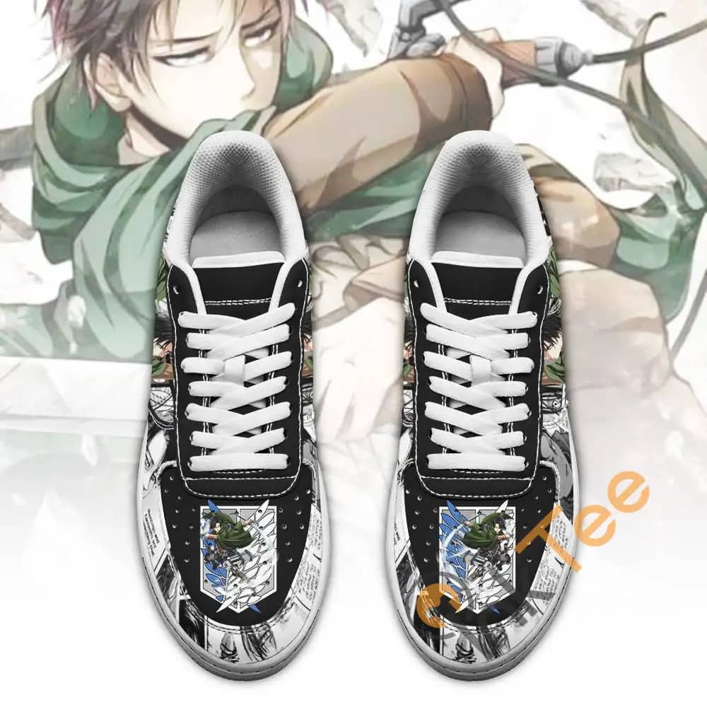 Aot Levi Attack On Titan Anime Mixed Manga Amazon Nike Air Force Shoes