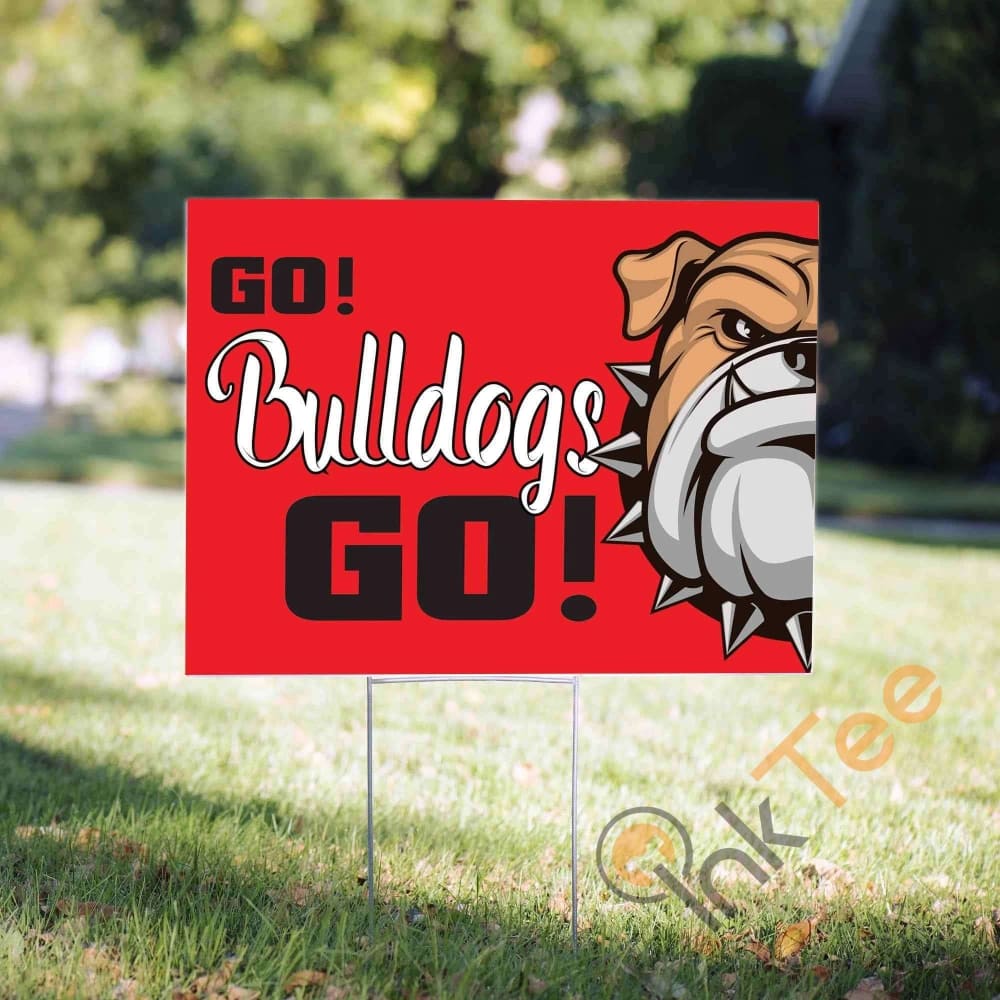 Bulldog Sports Mascot Yard Sign
