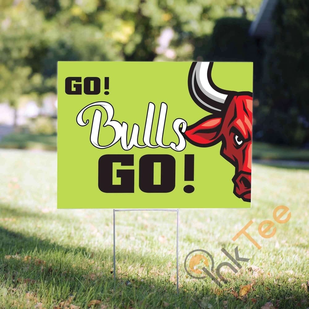 Bulls Sports Mascot Yard Sign