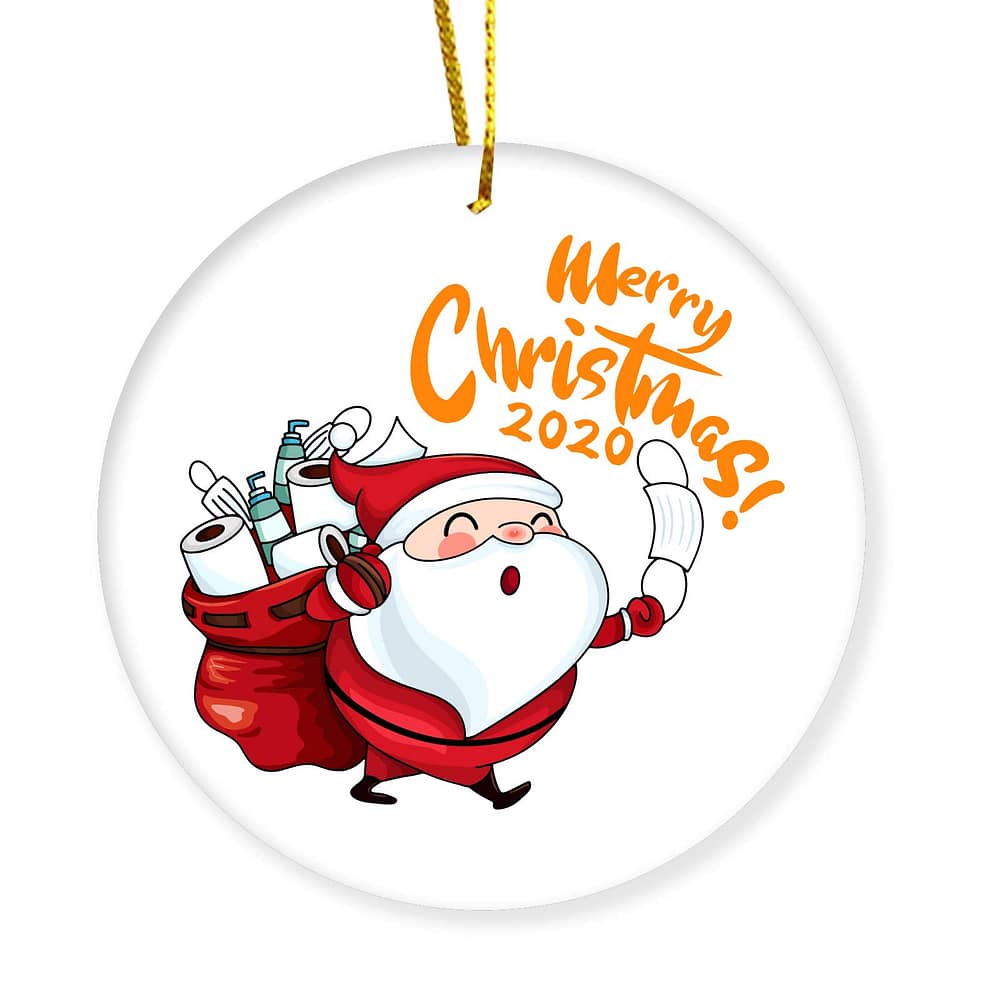 Christmas Ornament Merry Christmas Masked Santa Claus Toilet Paper 2020 Personalized Gifts