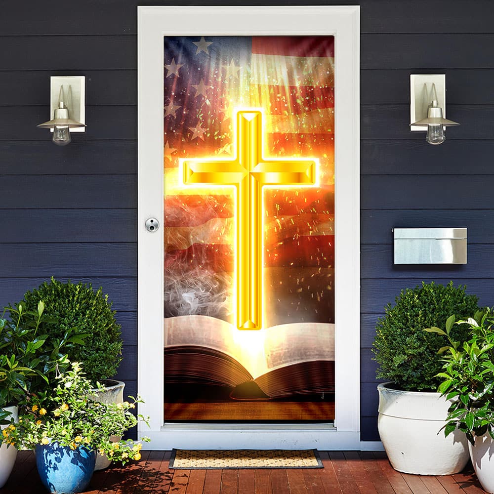 Cross On Bible No11 Door Cover