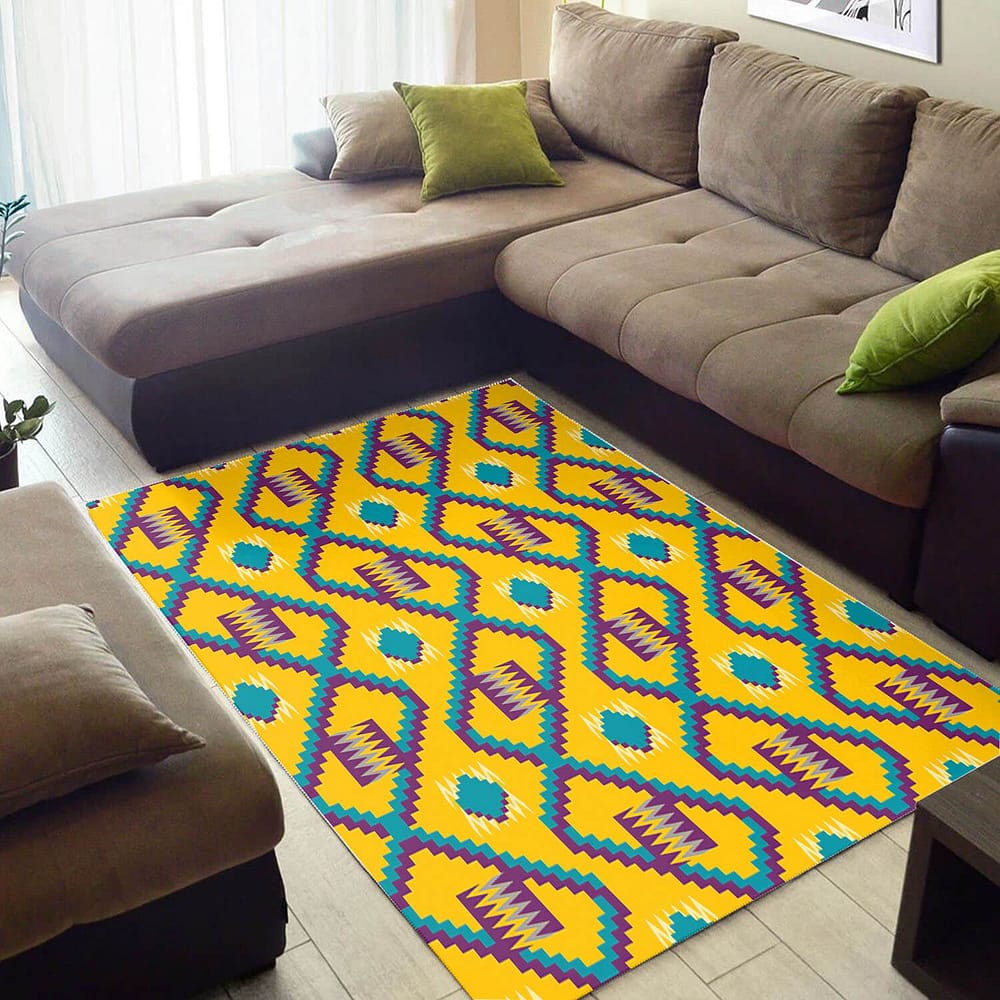 Inspired African American Graphic Black History Month Seamless Pattern Design Floor Room Rug
