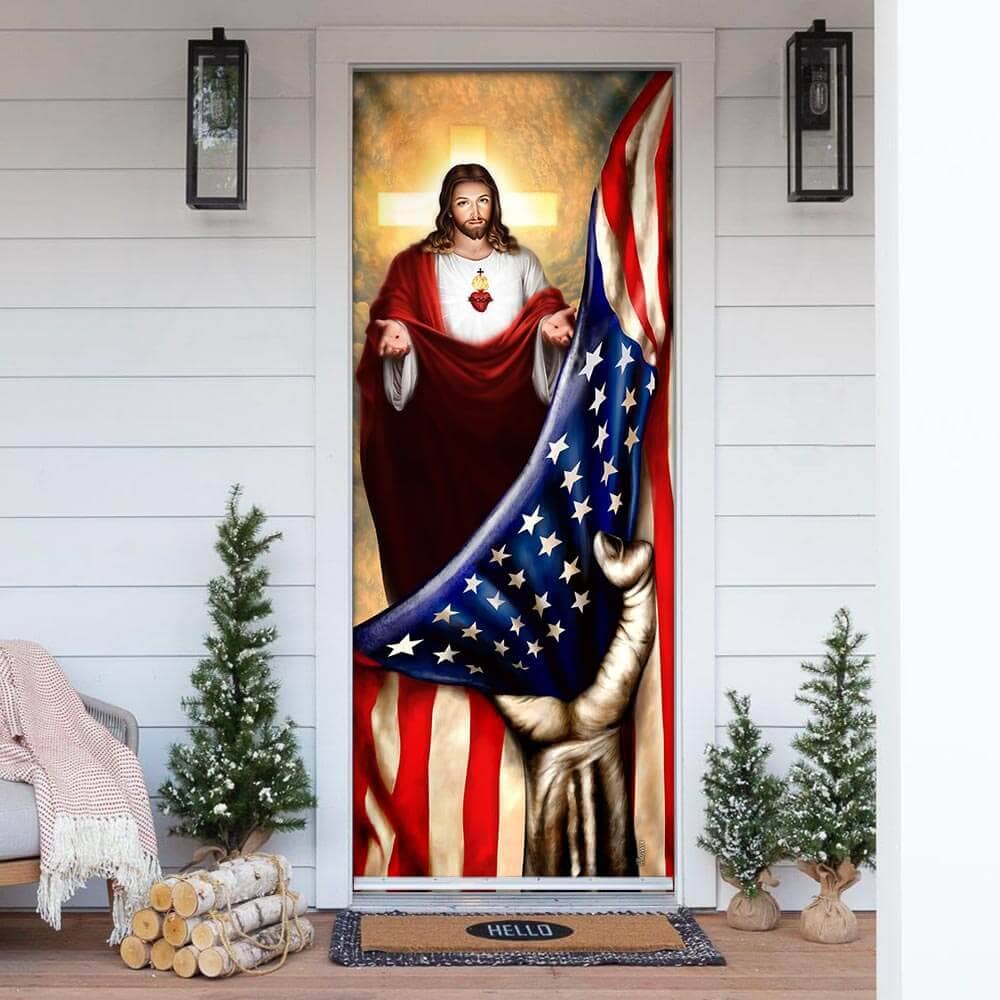 Jesus Christian American Door Cover