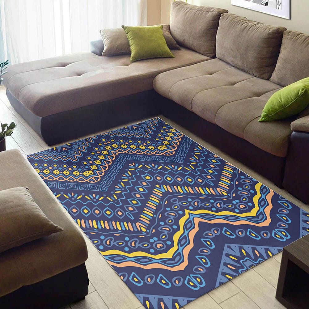 Modern African American Graphic Afrocentric Seamless Pattern Large Carpet House Rug