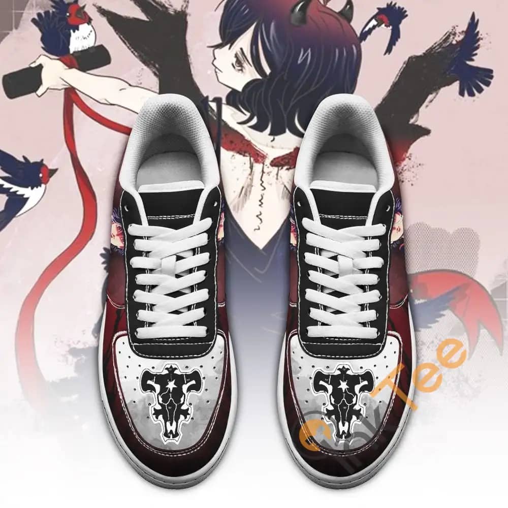 Nero Black Bull Knight Black Clover Anime Amazon Nike Air Force Shoes
