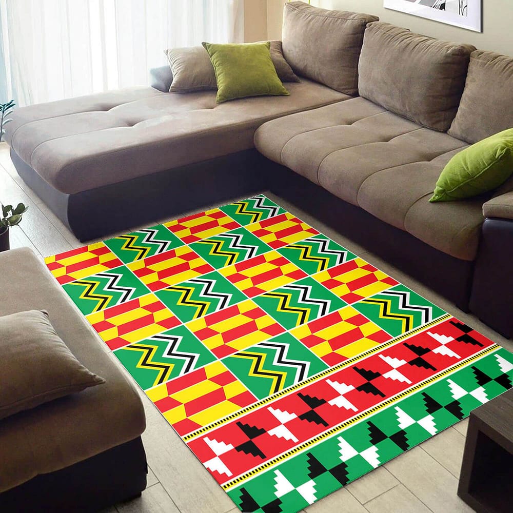 Nice African Style Abstract Natural Hair Afrocentric Pattern Art Large Living Room Rug