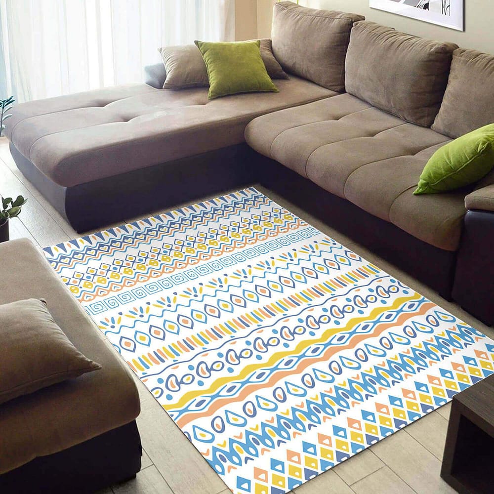 Nice African Style Holiday Themed Afrocentric Pattern Art Carpet Inspired Living Room Rug