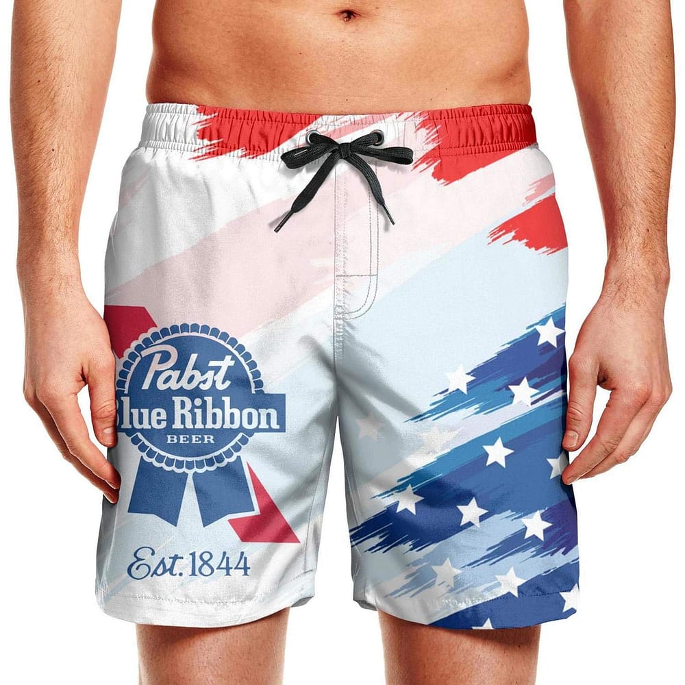Pasbt Blue Ribbon Beer Patriotic American Usa Flag July 4th Shorts