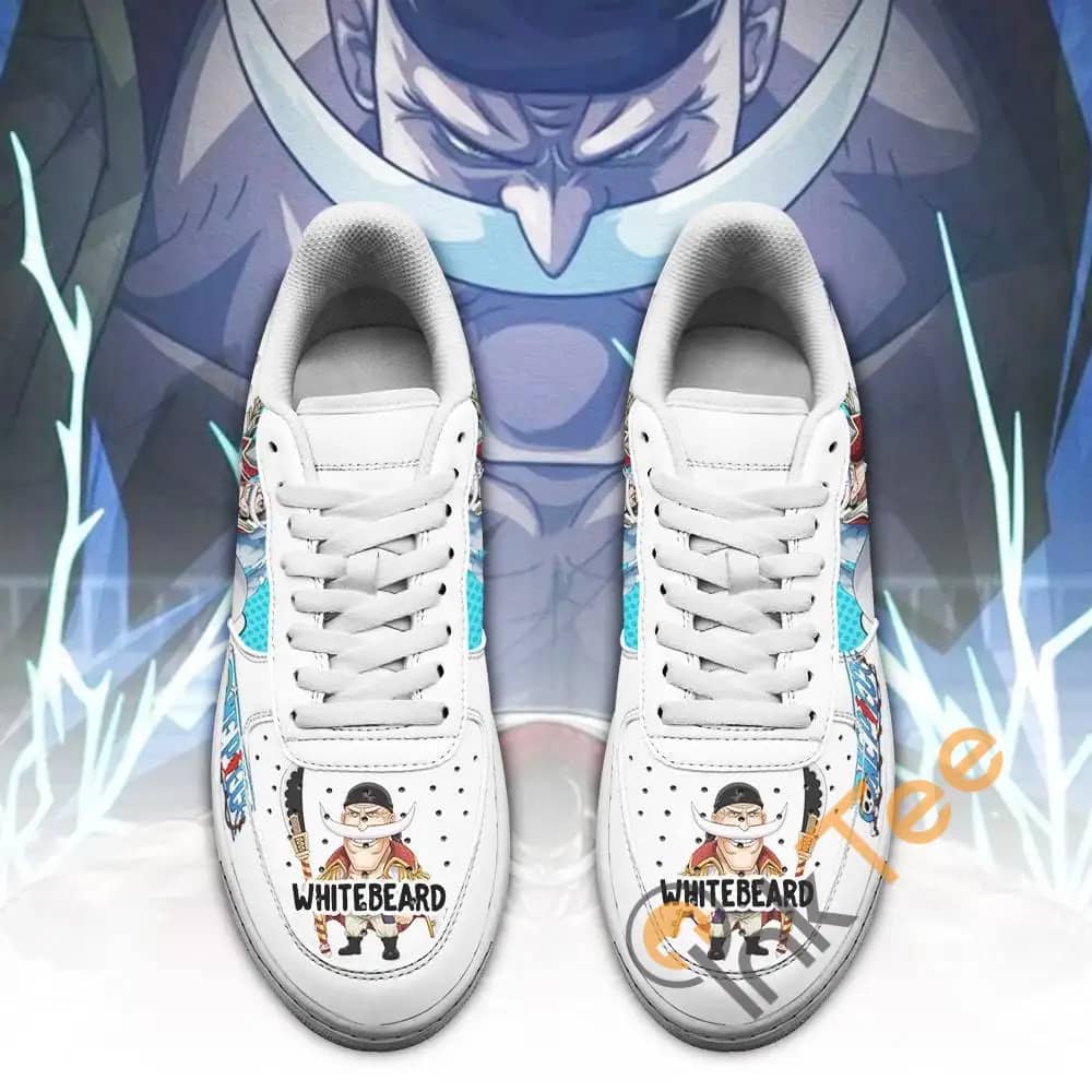White Beard Custom One Piece Anime Fan Amazon Nike Air Force Shoes