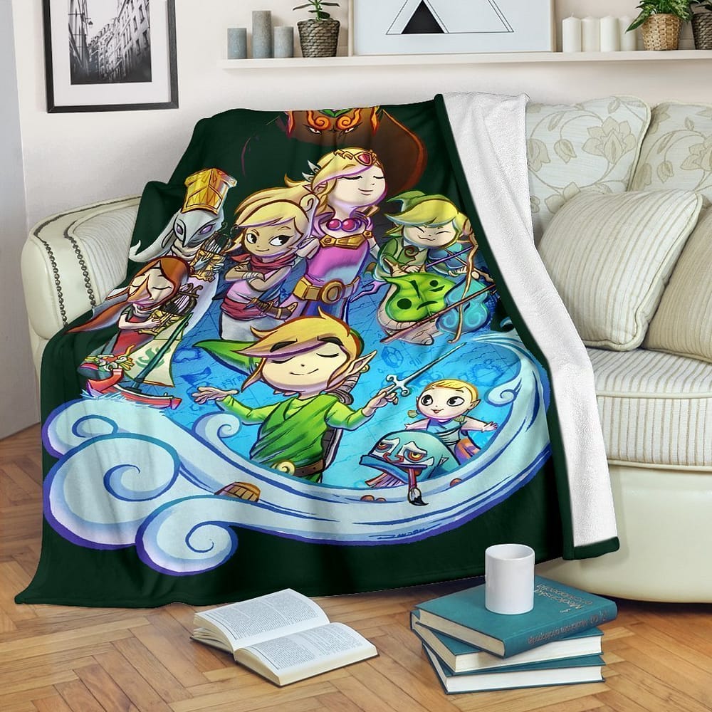 Amazon Best Seller Legend Of Zelda Characters Fleece Blanket