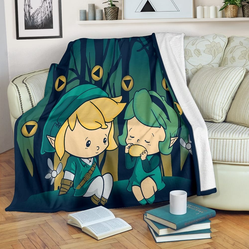 Amazon Best Seller Legend Of Zelda Chibi Style Fleece Blanket