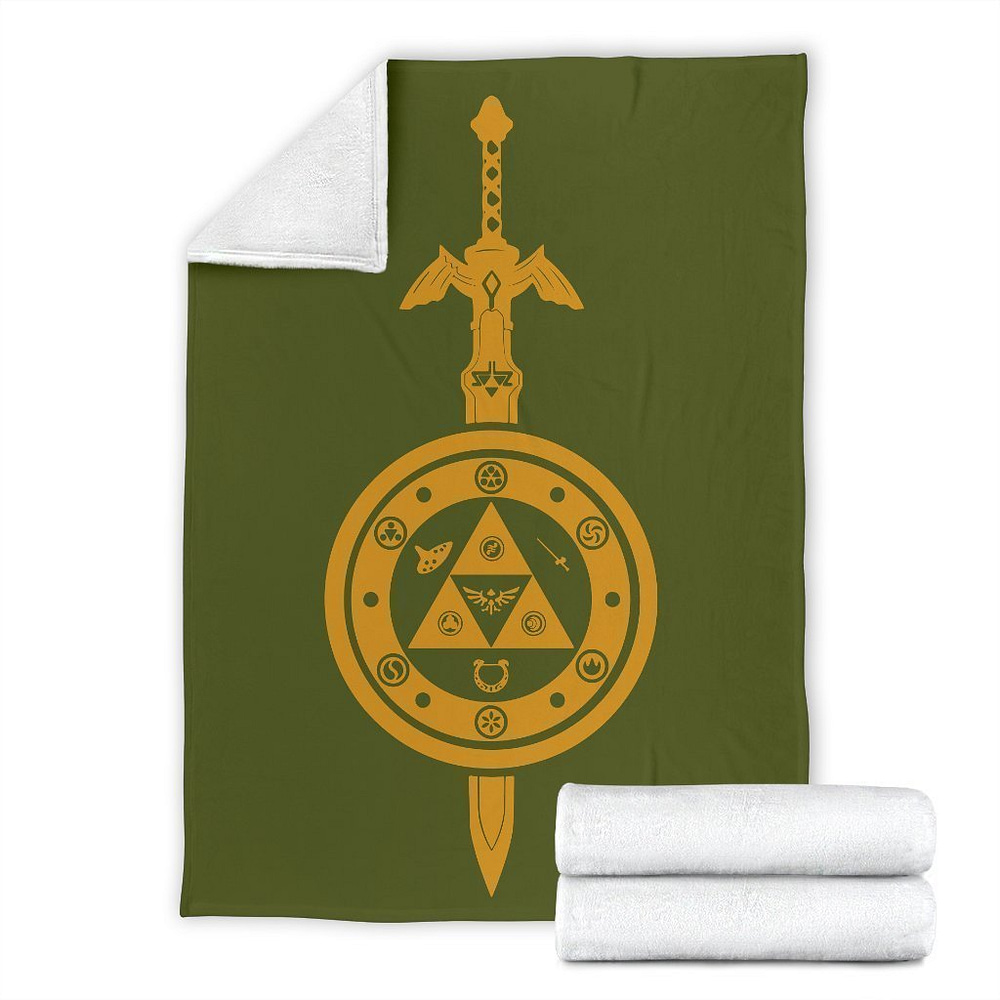 Amazon Best Seller Legend Of Zelda Sword And Shield Fleece Blanket