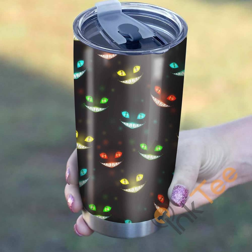 Cat Creepy Face Pattern Perfect Gift Stainless Steel Tumbler