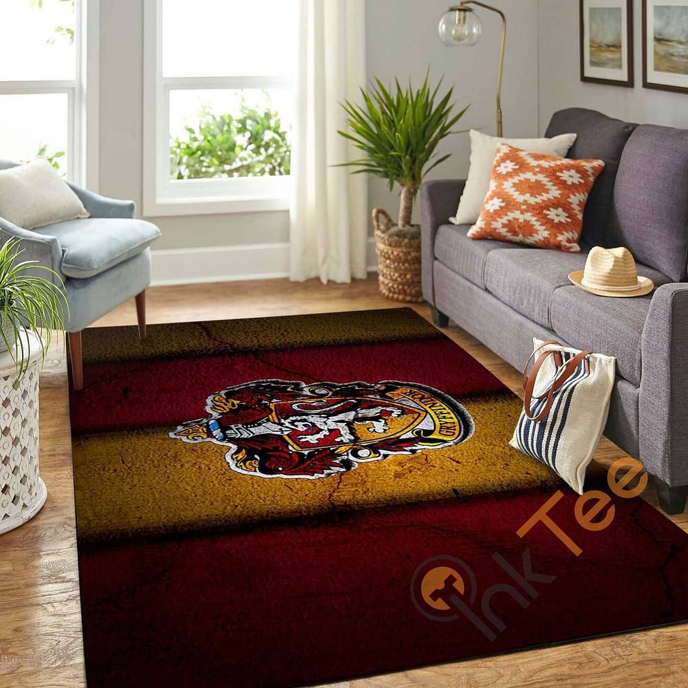 Cool Gryffindor Logo Living Room Carpet Floor Decor Beautiful Gift For Harry Potter Fan Rug