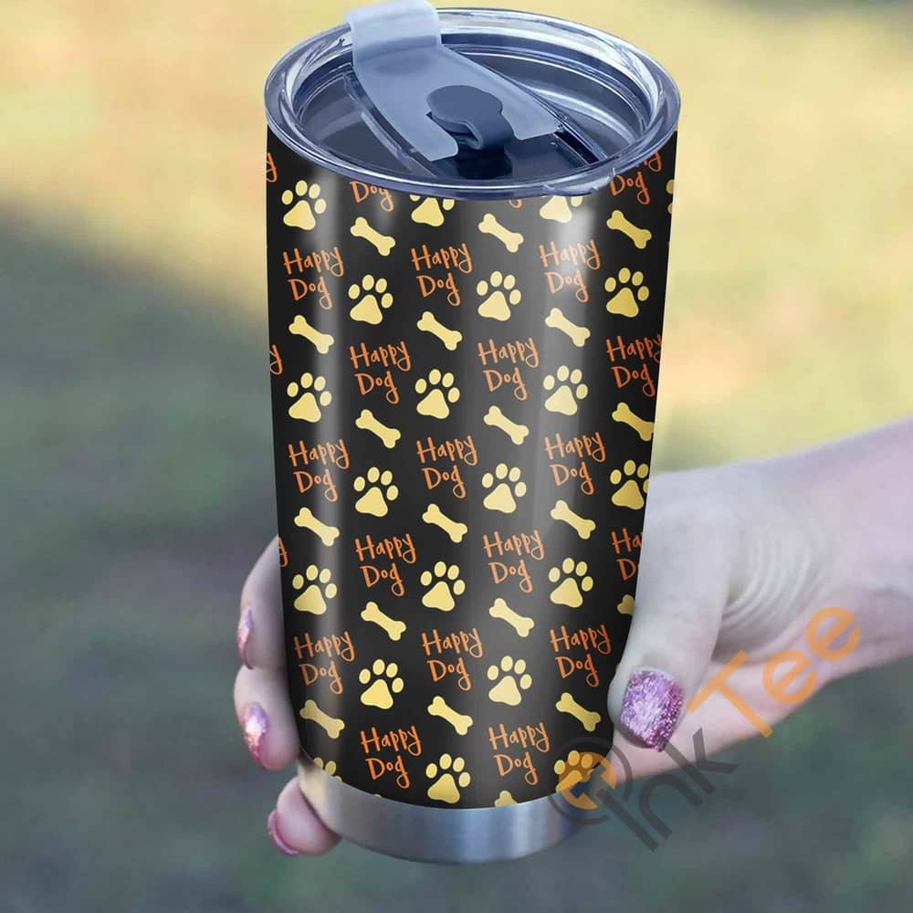 Dog Foot Print Pattern Perfect Gift Stainless Steel Tumbler