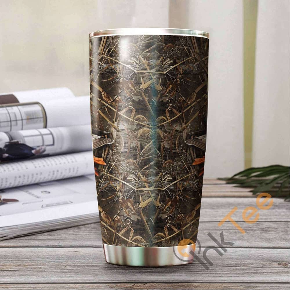 Duck Hunting Dog Camo Stainless Steel Tumbler