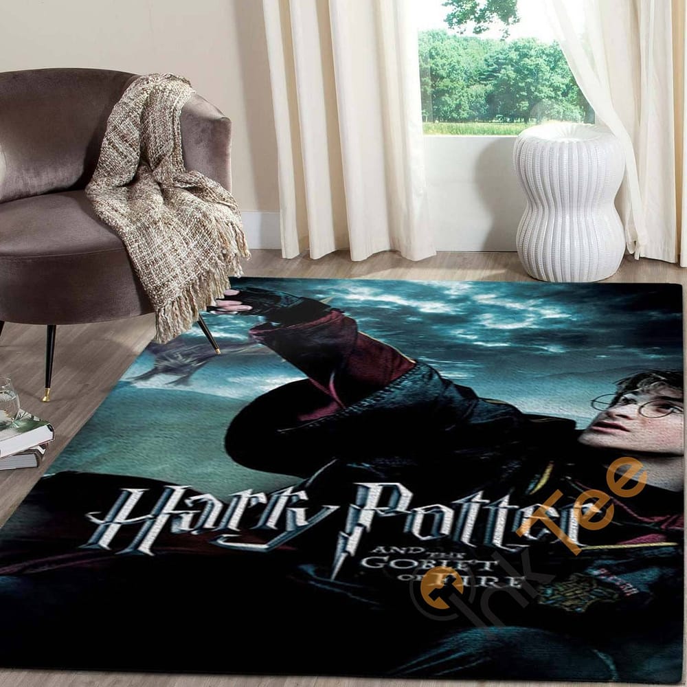 Harry Potter And Goblet Of Fire Carpet Living Room Floor Decor Gift For Potter's Fan Rug