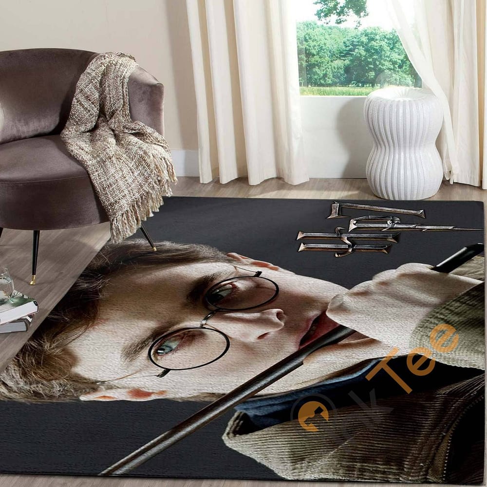 Harry Potter And Magic Wand Carpet Living Room Floor Decor Gift For Potter's Fan Collection Hermione Rug
