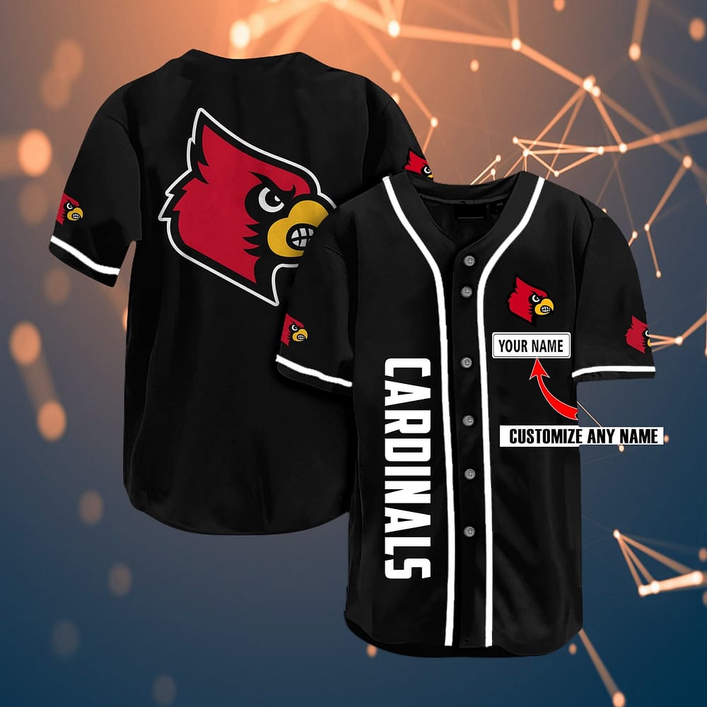 Louisville Cardinals Personalized Name Ncaa Fans Team 3D Customization Gifts Baseball Jersey