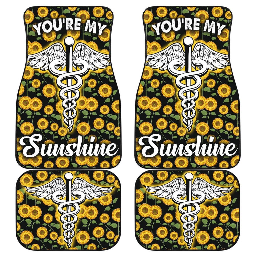 Nurse You'Re My Sunshine Sunflower Car Floor Mats