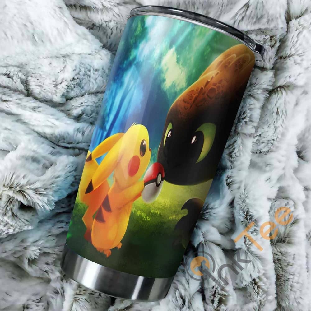 Pikachu Toothless Perfect Gift Stainless Steel Tumbler