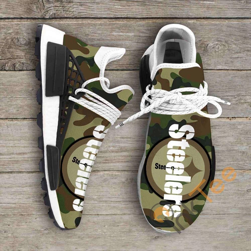 Camo Camouflage Pittsburgh Steelers Nfl NMD Human Shoes
