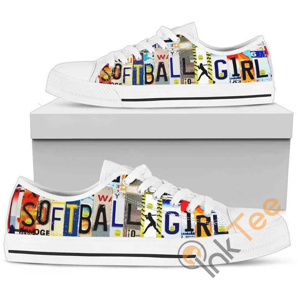 Softball Girl Ha02 Low Top Shoes