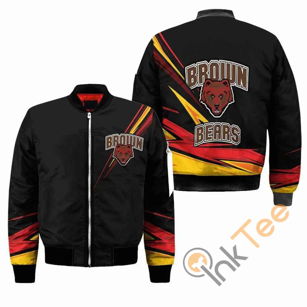 Brown Bears NCAA Black  Apparel Best Christmas Gift For Fans Bomber Jacket