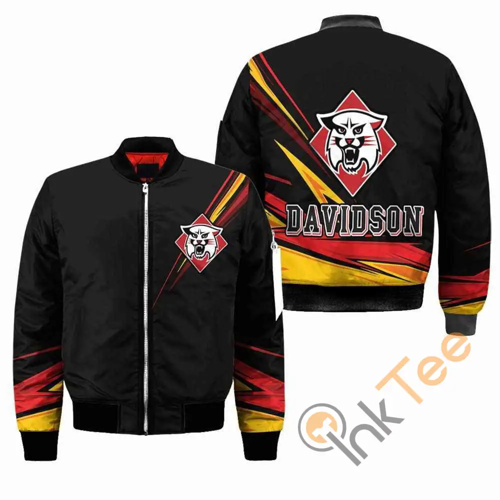 Davidson Wildcats Ncaa Black  Apparel Best Christmas Gift For Fans Bomber Jacket