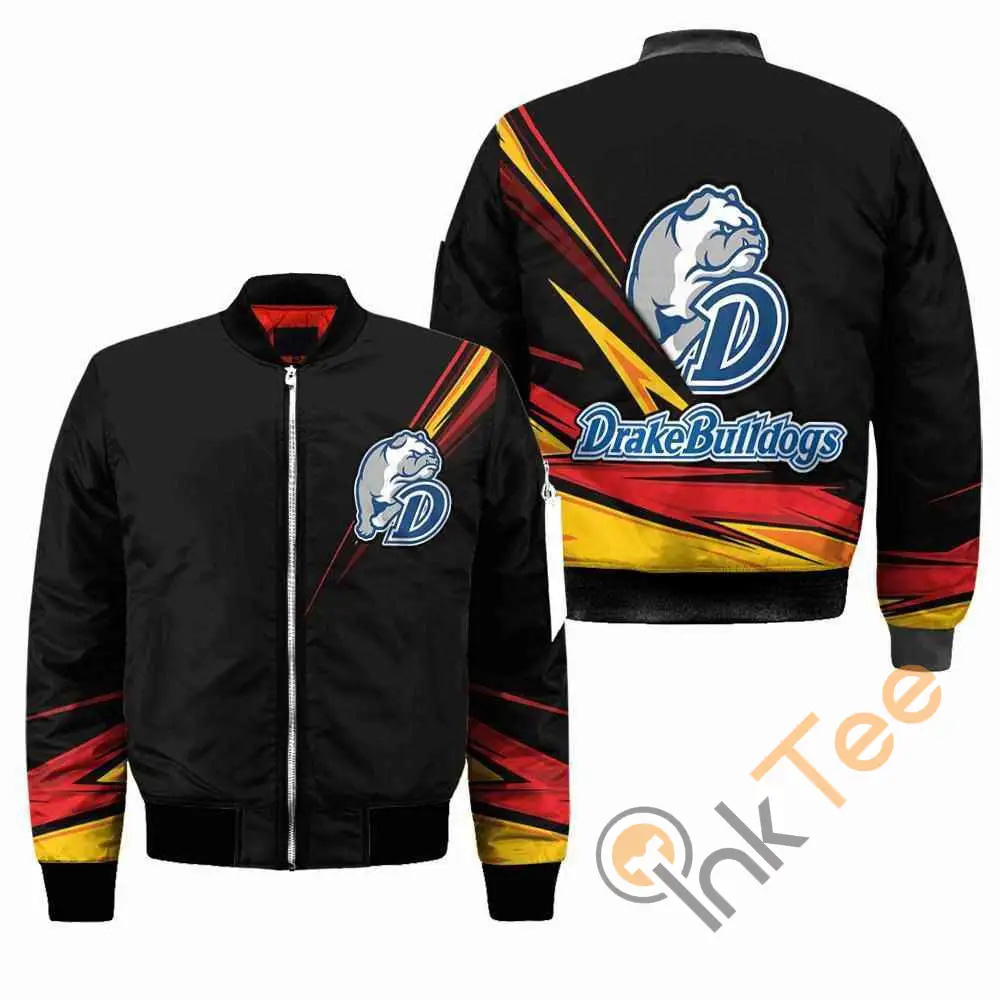 Drake Bulldogs NCAA Black  Apparel Best Christmas Gift For Fans Bomber Jacket