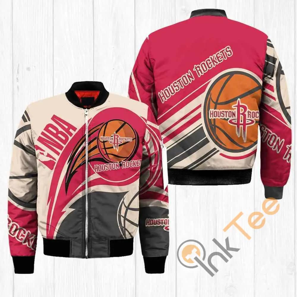 Houston Rockets NBA Balls  Apparel Best Christmas Gift For Fans Bomber Jacket